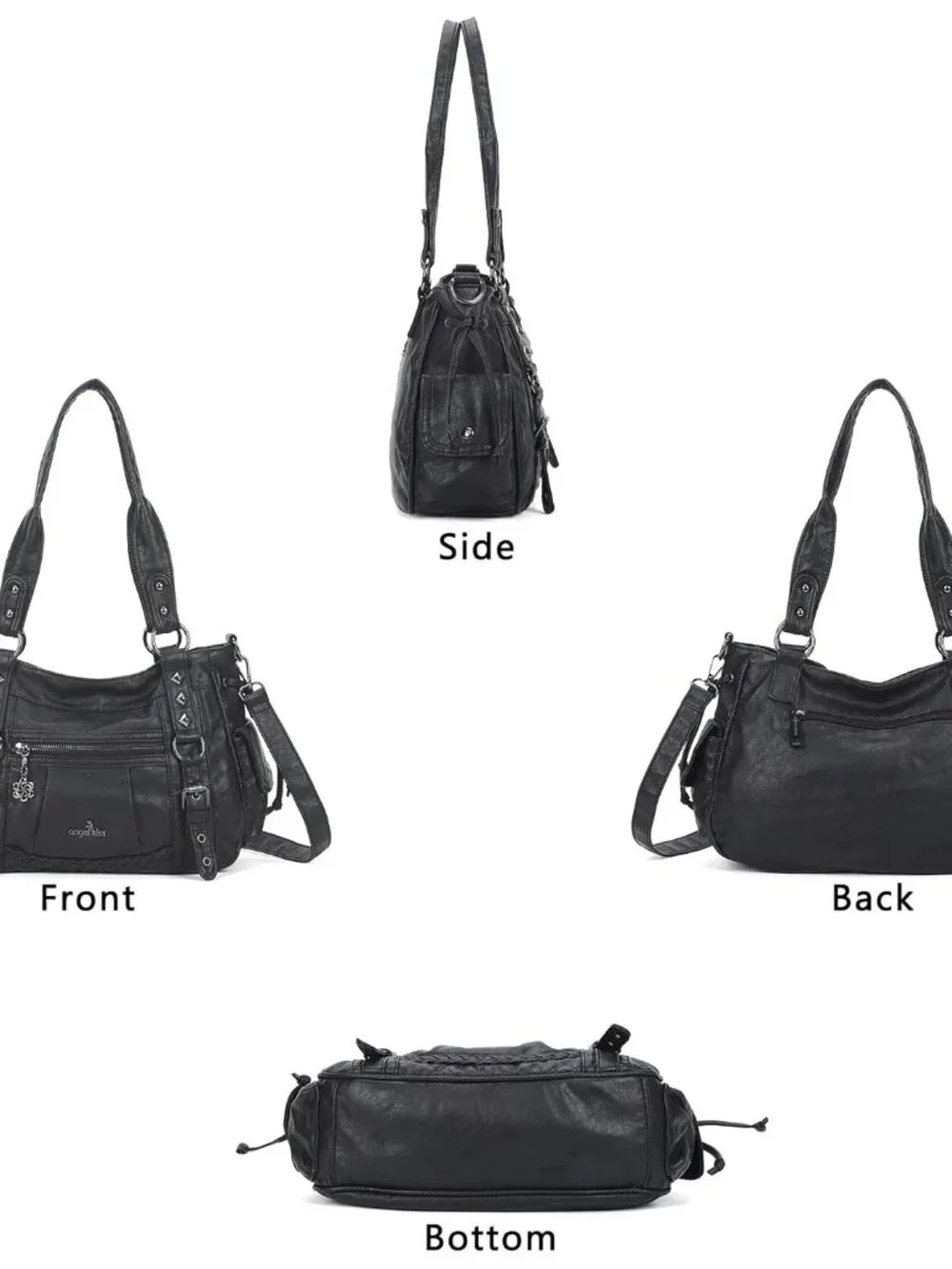 Shoulder Bag For Women Multi Pocket Retro Hobo Handbags Satchel Tote Bag - Picture 7 of 8